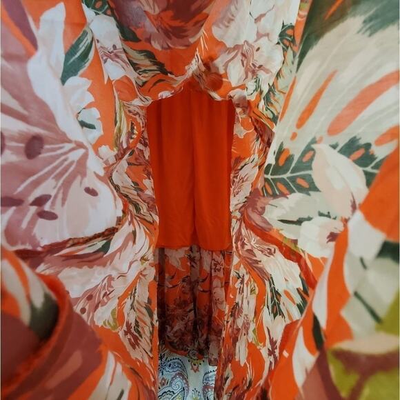 Truly 4 you Gorgeous flowy tropical floral maxi skirt plus size 2X - Picture 5 of 9